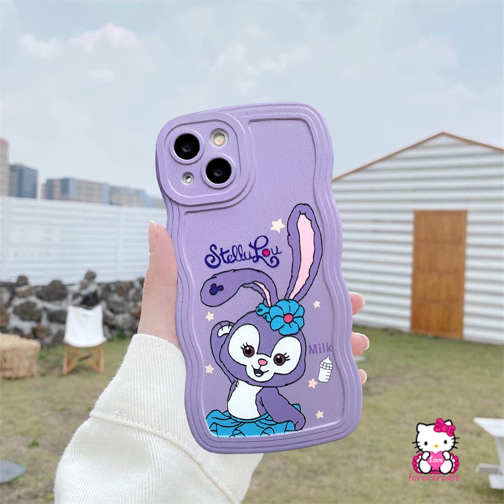 Imut Strawberry Bear StellaLou Casing Realme C53 C30 C25 C35 C12 C11 C25s C33 8i 8 8pro C15 C21Y C25Y 9 9i 5 6i 5i 9pro+7 7i C3 C1 C20A C20 C11 2021 Kartun Soft Wavy Edge Case