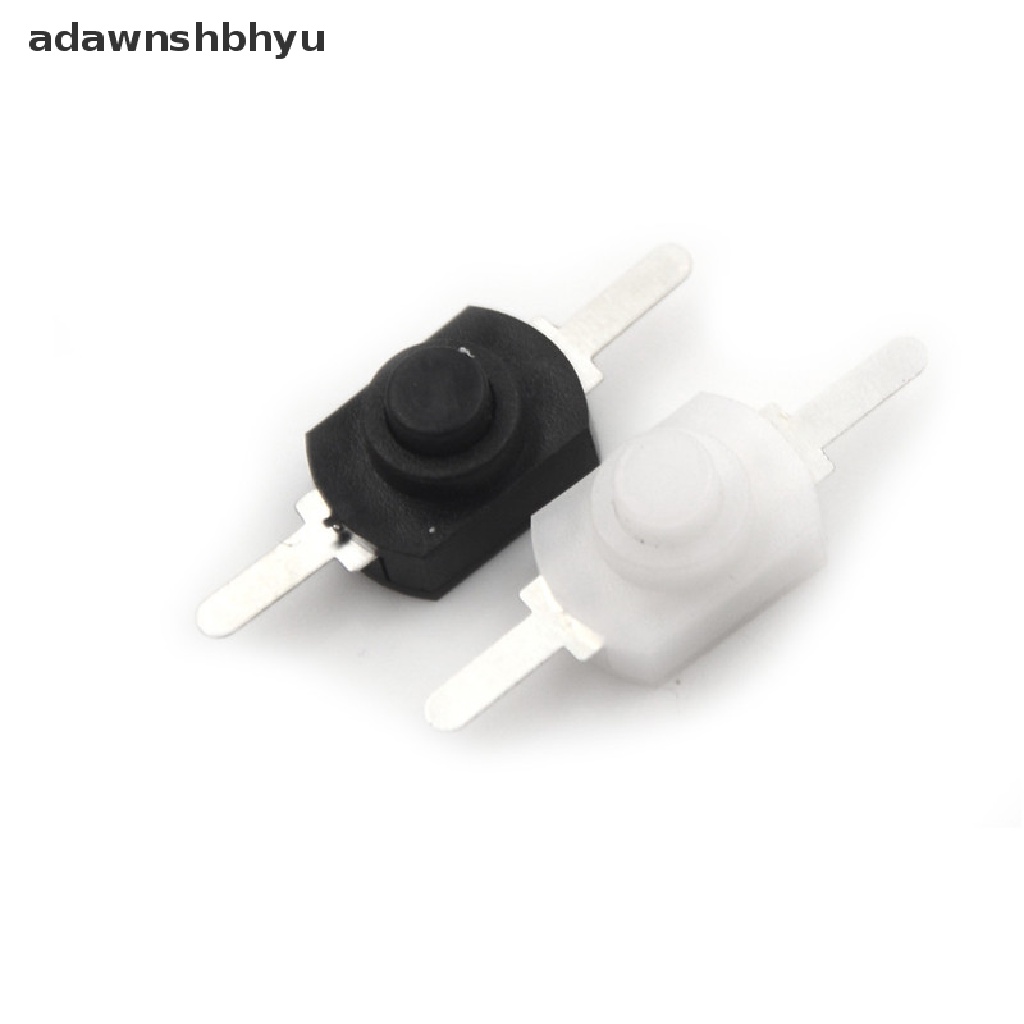 Adawnshbhyu 10Pcs 12*8MM DC 1A Hitam Saklar Tombol Tekan On Off Mini Untuk Torch Elektrik ID