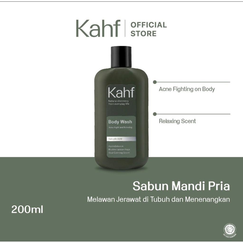 Kahf Acne Fight and Relaxing Body Wash 200 ml | Brightening and Cooling Body Wash 200 ml