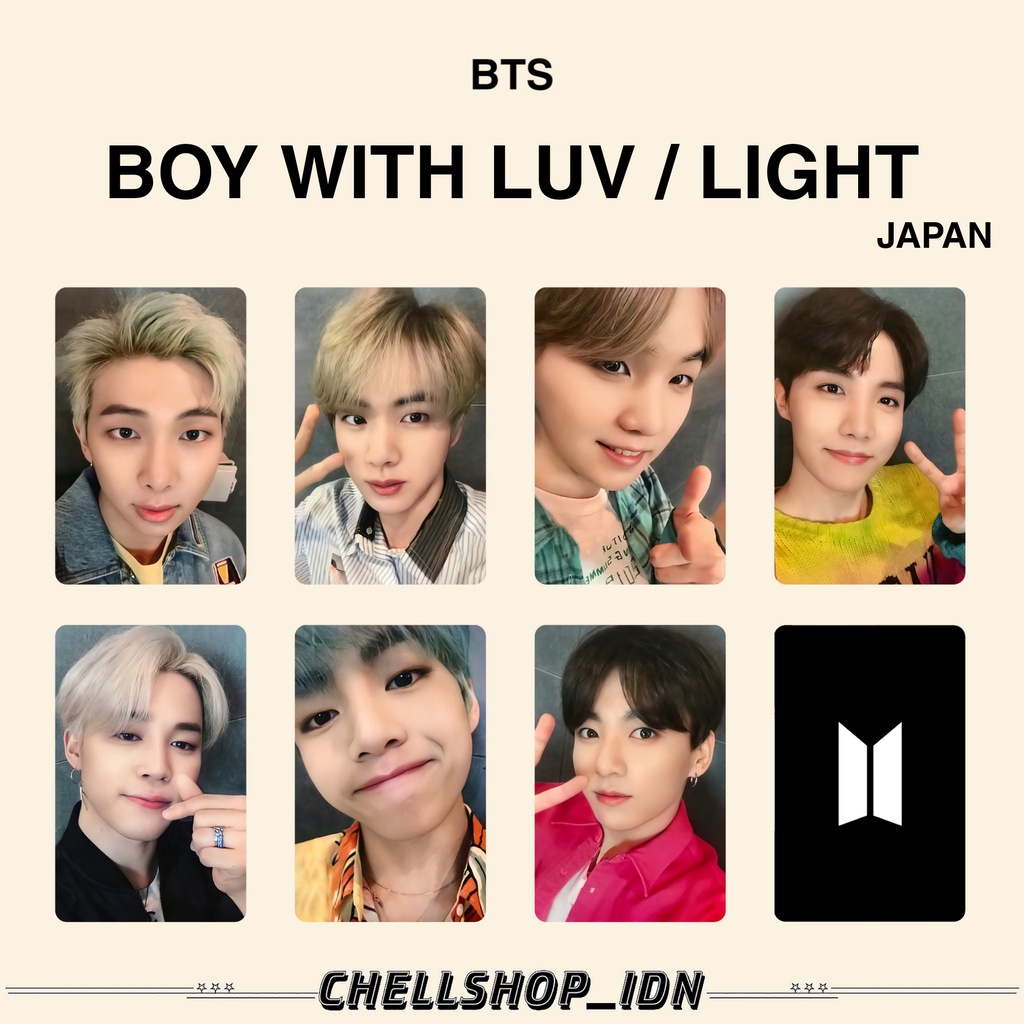 PHOTOCARD BTS BOY WITH LUV / LIGHT [UNOFFICIAL]