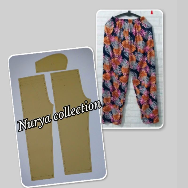 pola celana kolor wanita.