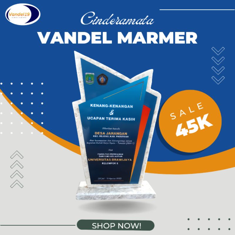 Souvenir Cinderamata Vandel Marmer Custom