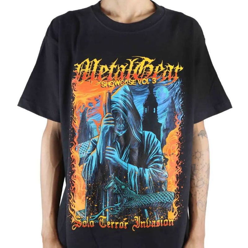 COD ✅ TSHIRT METAL GEAR SHOW CASE / KAOS BAND ORIGINAL KAOS METAL KAOS MUSIK KAOS INDIE BAJU METAL