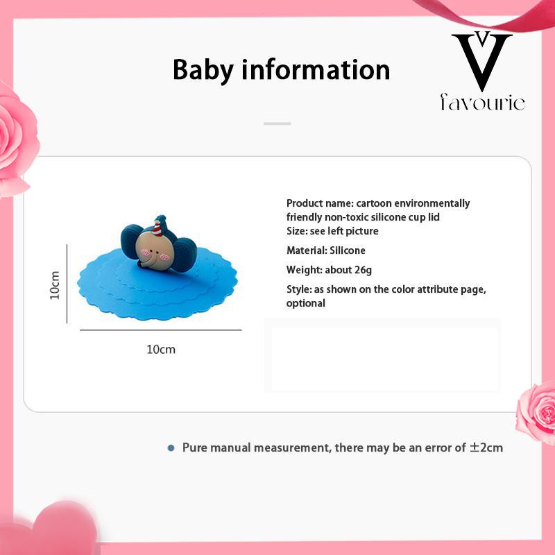 CODTutup Cangkir Silikon Kreatif Penutup Mangkuk Tertutup Anti Bocor Tahan Debu-FA