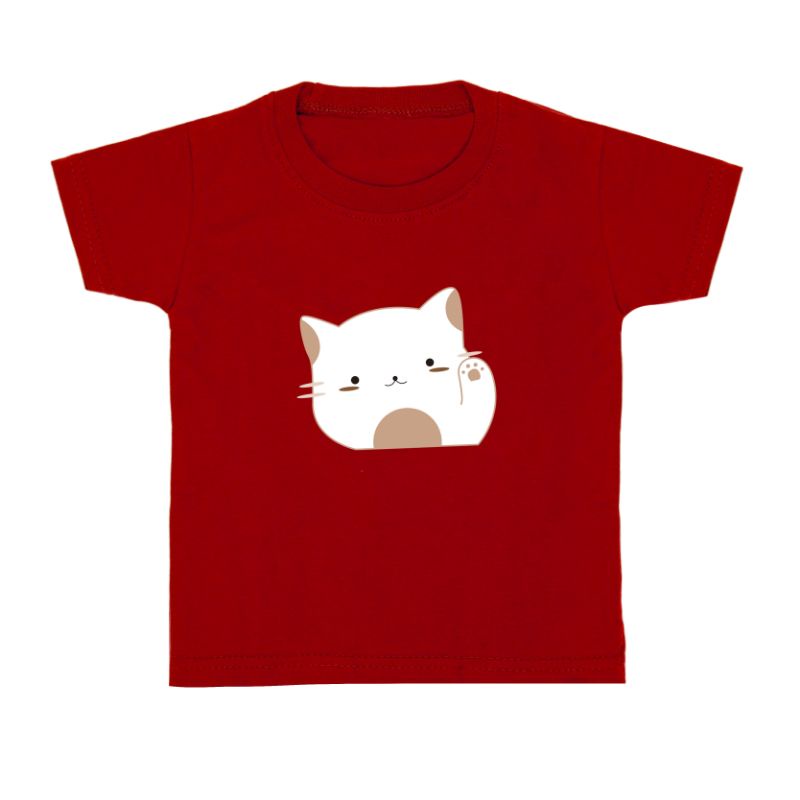 Baju kaos anak 1-12Tahun Motif Lucky Cat cowok cewek