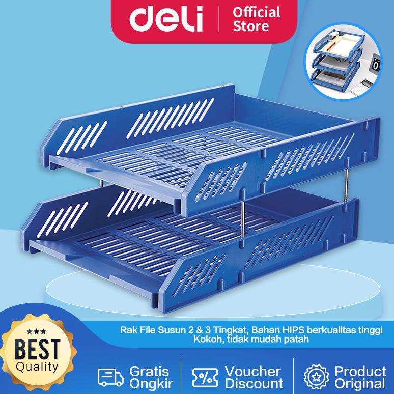 

DELI FILE TRAY / RAK FILE SUSUN BAHAN PLASTIK 2/3 TINGKAT E920X TERLARISS...,,,,,