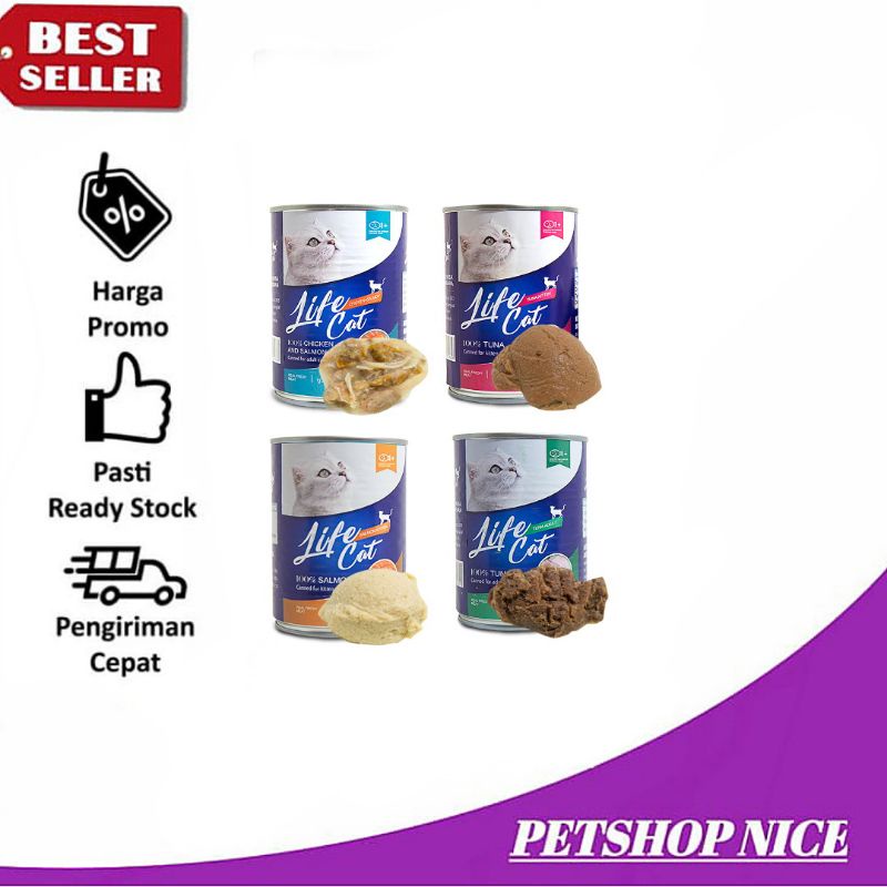 Life cat kaleng 400 g Makanan kucing kaleng 400g