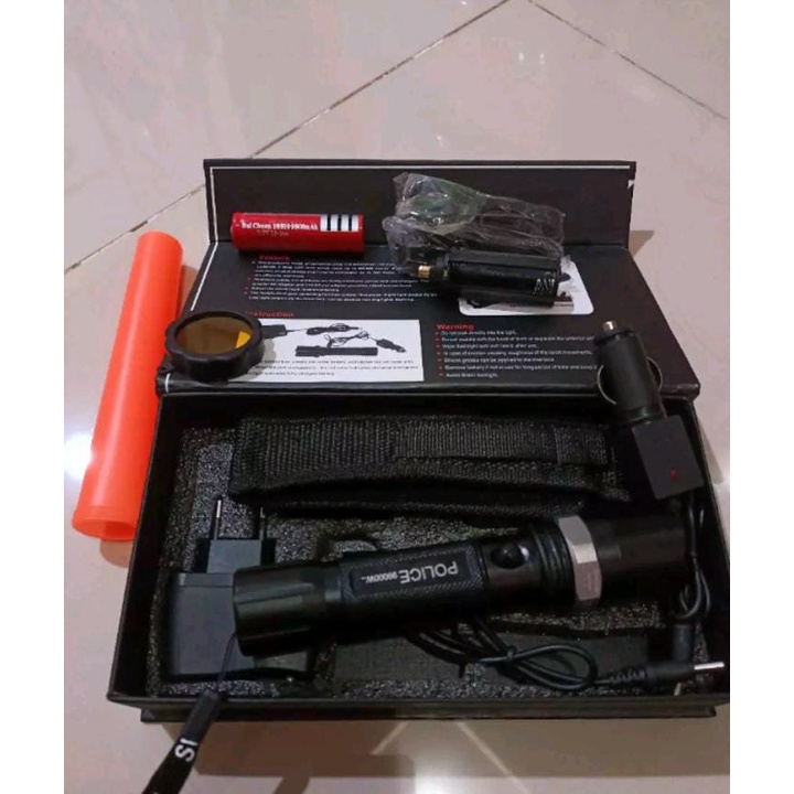 Paket senter swatt 99000 Watt Original - Senter Super terang  - senter gunung Led super zoom