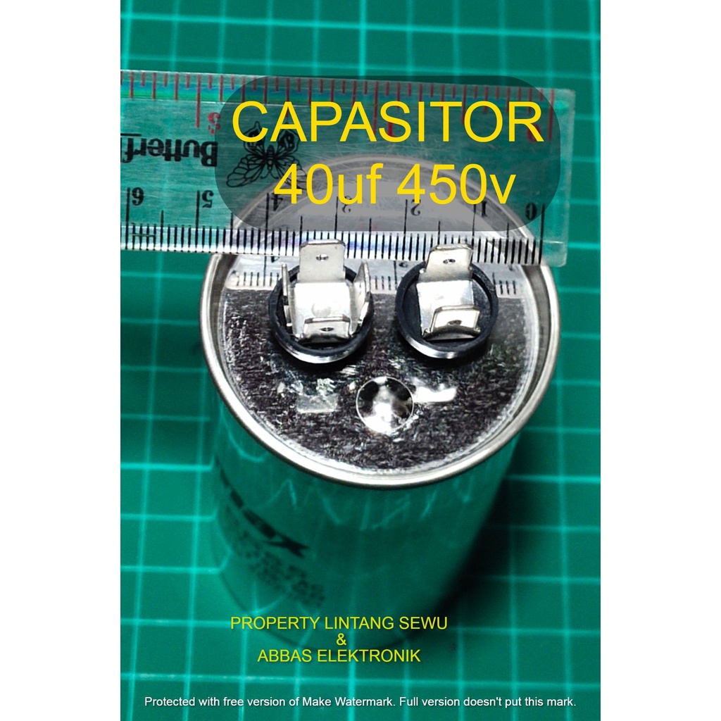 CAP BULAT ALMUNIUM METAL 40UF 450V CAPSITOR  MOTOR DINAMO COMPRESOR KOMPRESSOR CAPASITOR AC CAPASITOR KULKAS