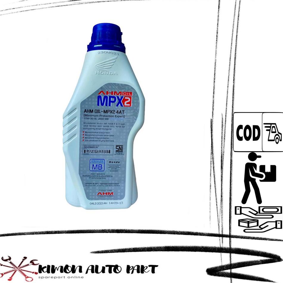 Grosir Ekonomis OLI MPX 2 MATIC HONDA AHM ORIGINAL 800 ML / AHM OIL MPX 2 800 ML 10w-30 API SL OLI M