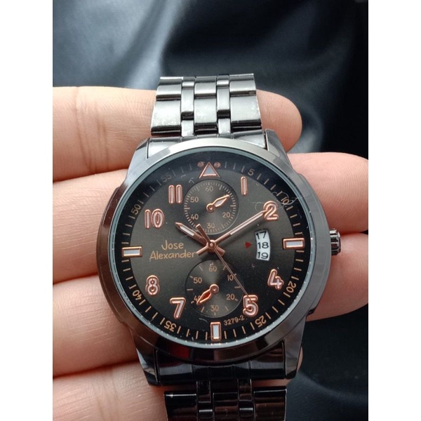 SS.id READY JAM TANGAN PRIA  J.A TALI RANTAI TANGGAL AKTIF.