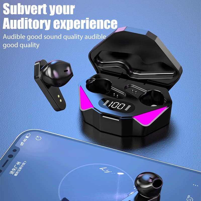 X15 TWS 5.2 Bluetooth Earphone Gaming Latensi Rendah Headset Gaming Headset Bluetooth Gaming Hedset with Mic