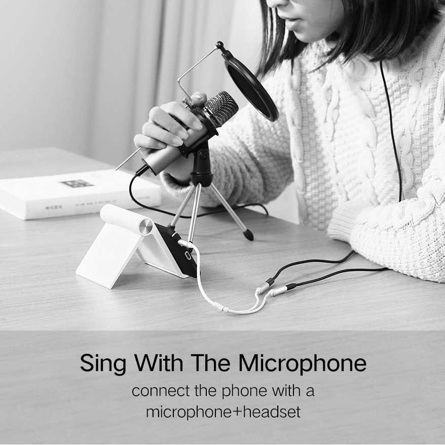 ( 100% BARANG ORI ) UGREEN Kabel Audio Splitter 3.5mm 2 Port Earphone Microphone - 30619