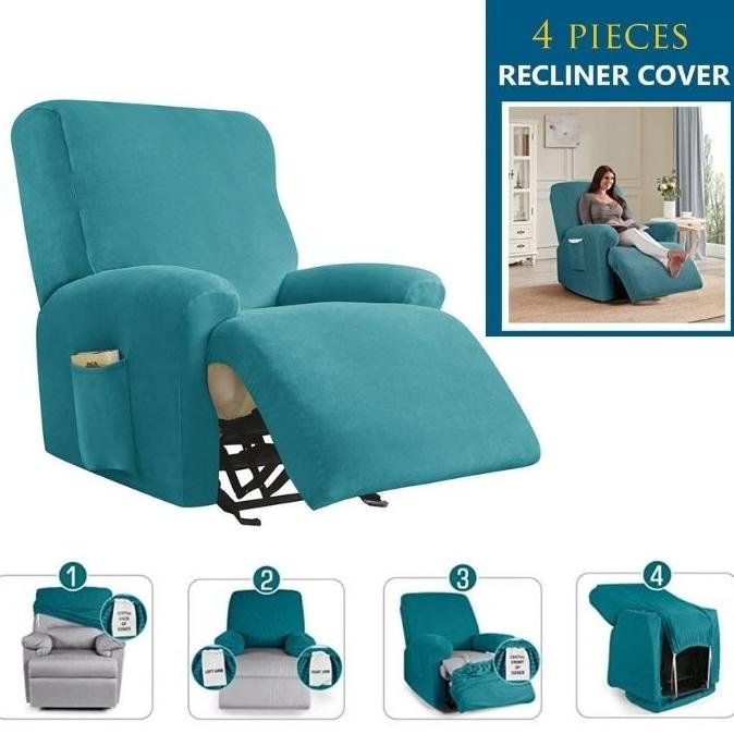 BAYAR DITEMPAT Sofara Cover Sofa Reclining Sarung Recliner Elastis Velvet Beludru /GORDEN JENDELA/GO