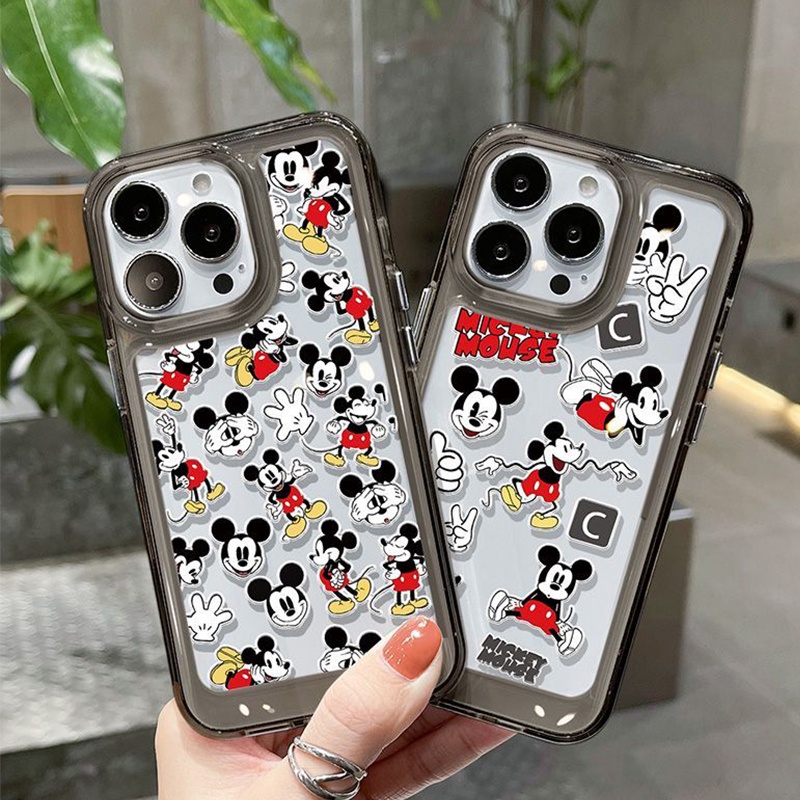 IPHONE Casing Ponsel Lembut Mouse Lucu Kompatibel Untuk Iphone14 13 12 11 Pro XS Max Casing X XR 78 6 6S Plus Cover TPU Transparan Shockproof