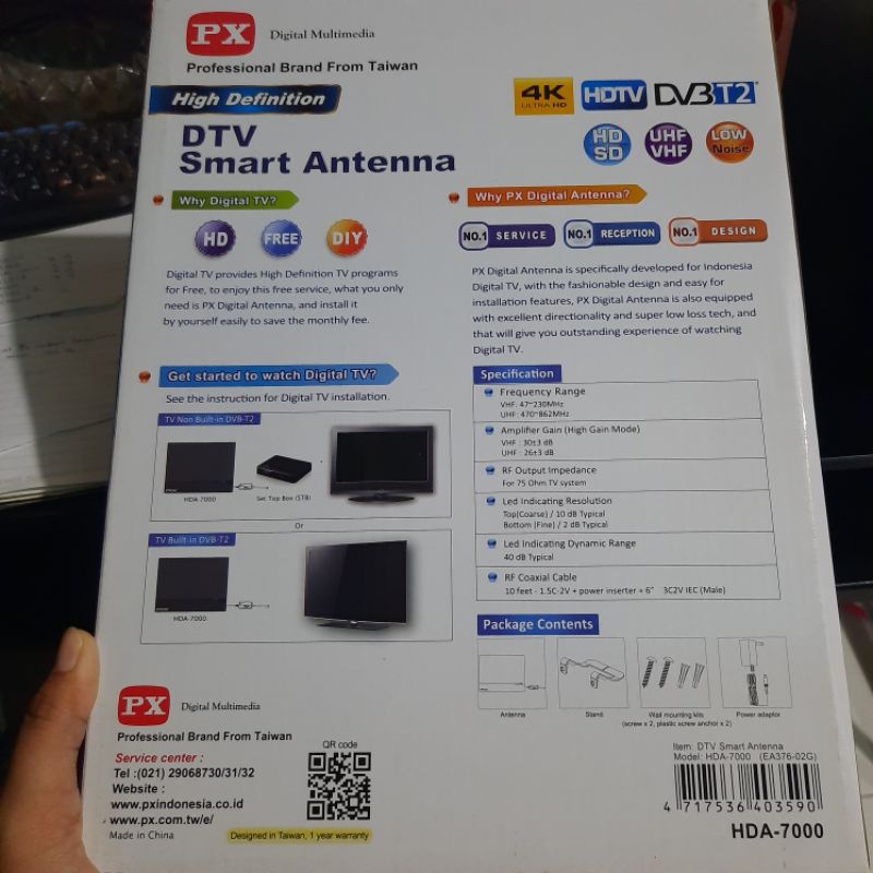 ANTENA TV SMART DIGITAL PX DTV SMART ANTENNA HDA-7000 ORIGINAL ASLI