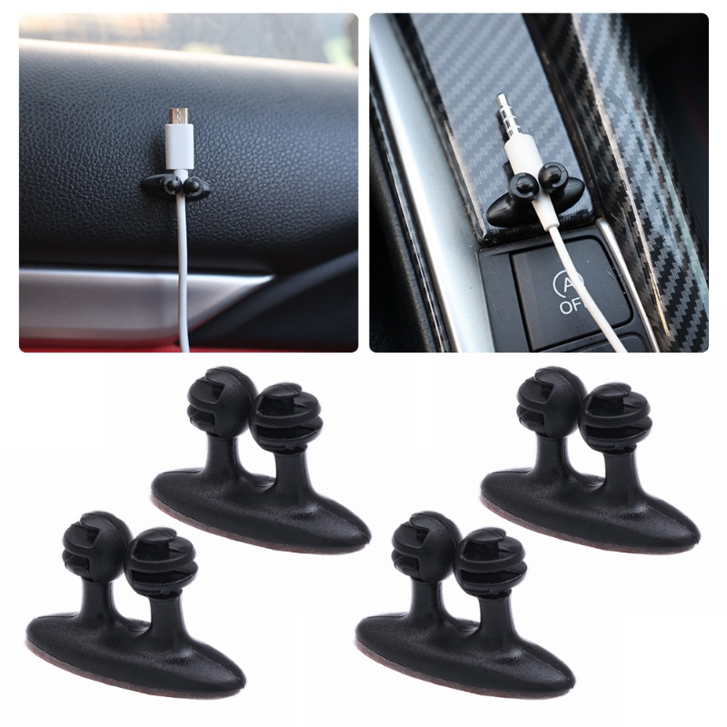 [Hot Sale] Silicone Cable Holder Winders/Klip Kabel Kantor Desktop Organizer/USB Charger Self-Adhesive Hub Clip/Aksesoris Interior Otomatis