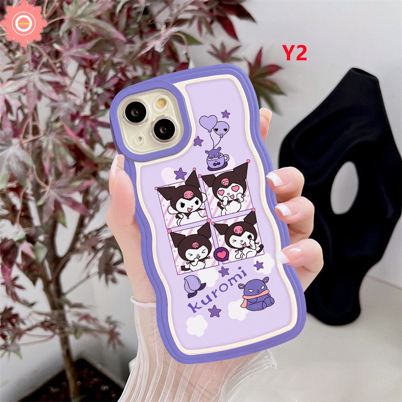 Cute Space Astronaut Case Compatible for iPhone 13 11 12 XR 14 Pro Max 8 7 Plus 6 6s Plus 14 Plus X XS Max SE 2020 Cartoon Kuromi Soft Wavy Edge Cover