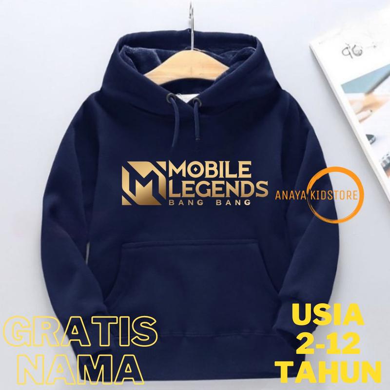 HOODIE ANAK SWEATER MOBILE LEGENDS LOGO UNTUK ANAK 2-10 TAHUN BISA COD KE253