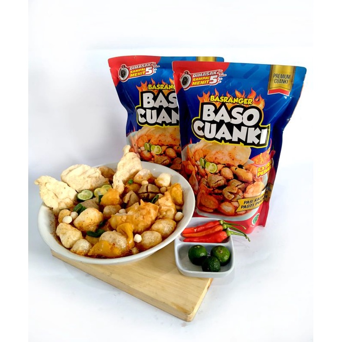Baso Cuanki Basranger Extra Pedas Jeruk Limau Asli Baso Beneran Khas Bandung 200 g