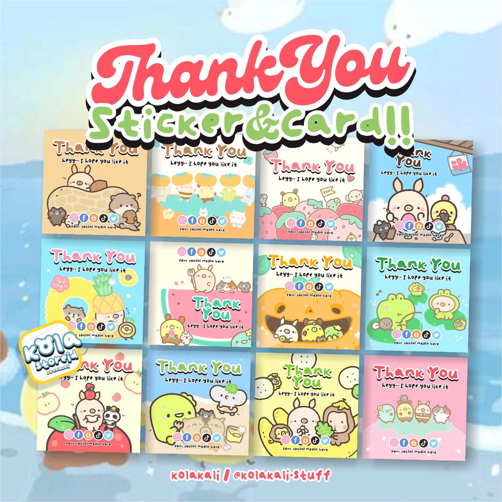 

THANKYOU STICKER & CARD MINI BEAR BEAR EDITION • THANK YOU CARD • STIKER THANK YOU •STIKER LUCU • THANKYOU CARD KOREAN DESAINSTIKER CUSTOM • CUSTOM THANKYOU CARD