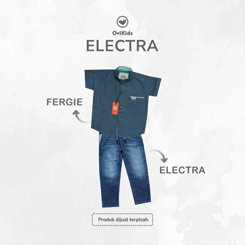 OVIKIDS-COMFY JEANS-ELECTRA | Celana Panjang Stik Balik Anak Perempuan Laki-Laki Pria-Unisex (1-9 Tahun)