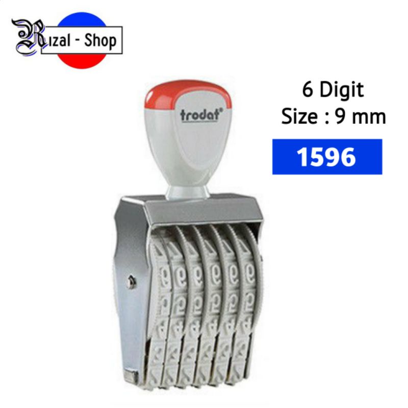 

Trodat Stempel Angka manual 6 digit 1596 / 9 mm