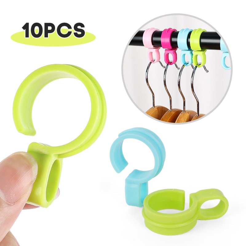 10pcs Pack Non-Slip Windproof Clothes Hanger Fixed Buckle Hook/Rumah Tangga Hemat Ruang Laundry Pengeringan Organizer Pasak/Aksesoris Organizer Closet