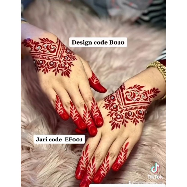 HENA HALAL CETAKAN SEPASANG + JARI + PACAR/stencil/SAH UNTUK SHOLAT