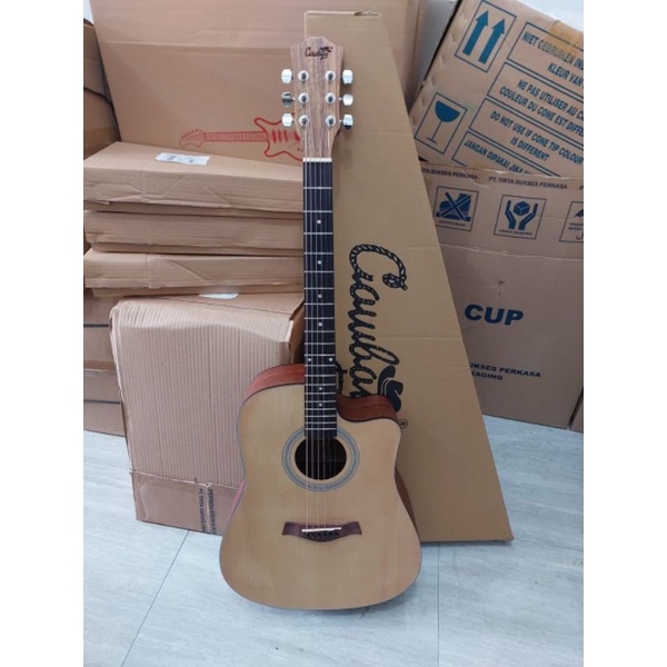 TERLARIS!!! Gitar ORIGINAL COWBOY GWC 240 Akustik Elektrik Free packing kayu