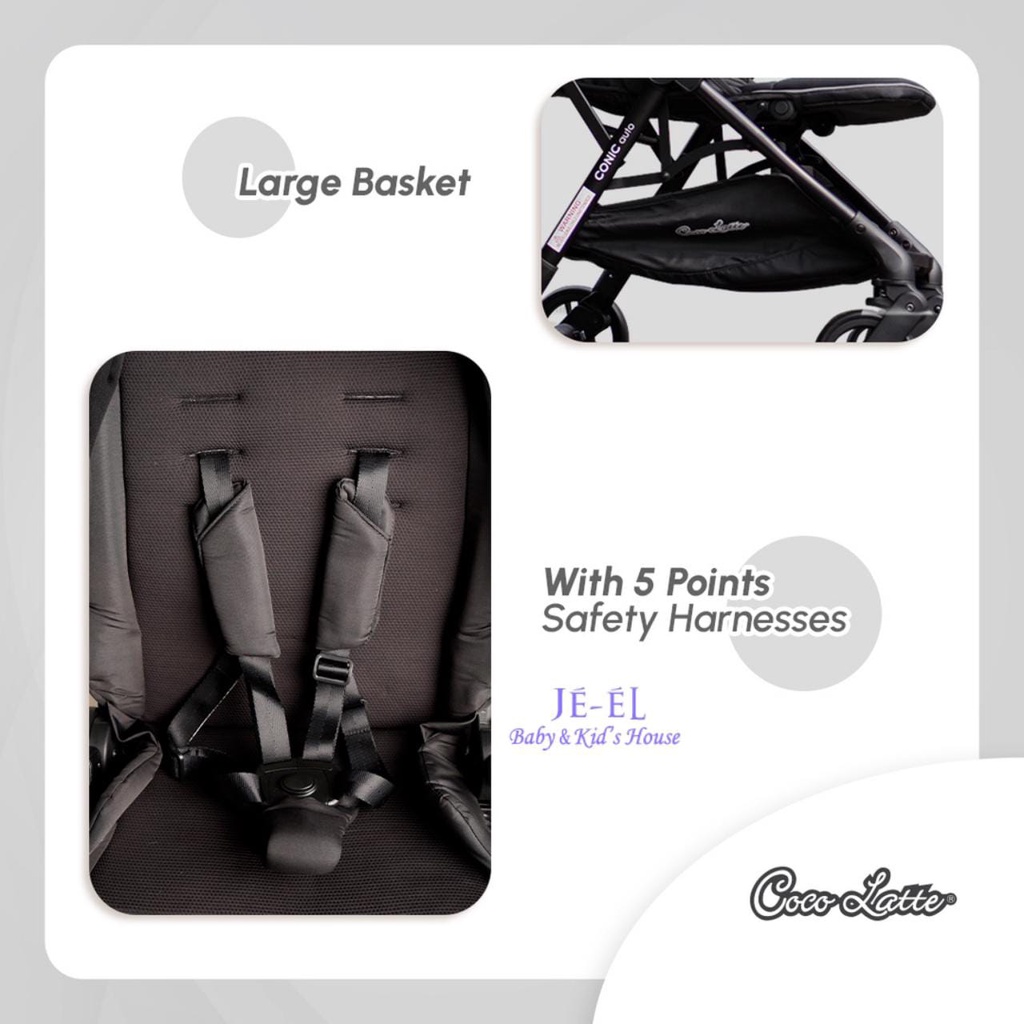 Cocolatte Stroller Conic Auto Cabin Size Autofold Lipat Otomatis / Stroller Cabin Size