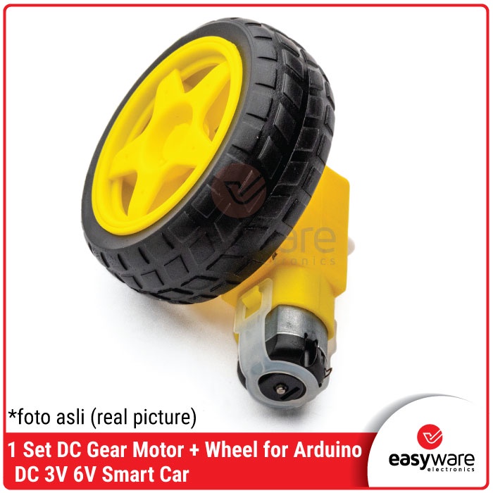 DC MOTOR GEARBOX AND WHEEL DC GEAR MOTOR DAN RODA