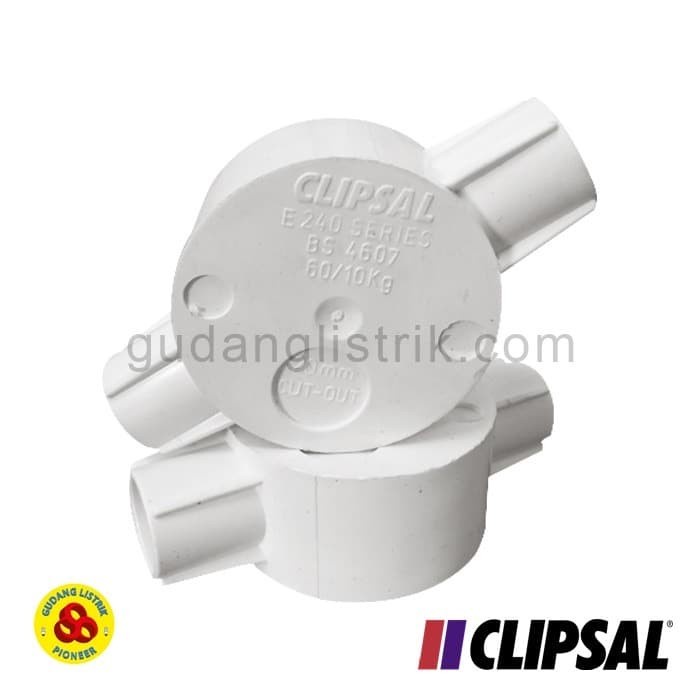Clipsal Tdus Cabang 2 Putih 20Mm / T Dus C2 White