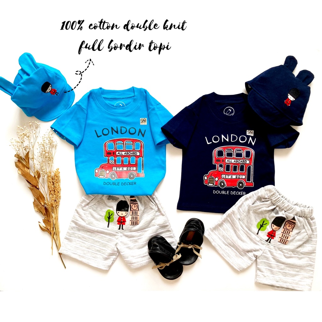 DANCE MONKEY babeebabyshop papa is my hero stelan anak setelan anak grosir baju bayi grosir baju anak LIL EXPLORER / HI LONDON / DOUBLE DECKER /  whALEY SET  HAPPY KOALA hugie bruno cubby