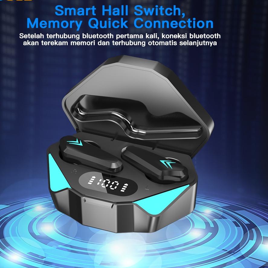 EVZ203 (HOT) ECLE X-15 TWS  Gaming Earphone E-Sport Waterproof Headset Bluetooth Touch Control Low Latency LED Breathing Light ||