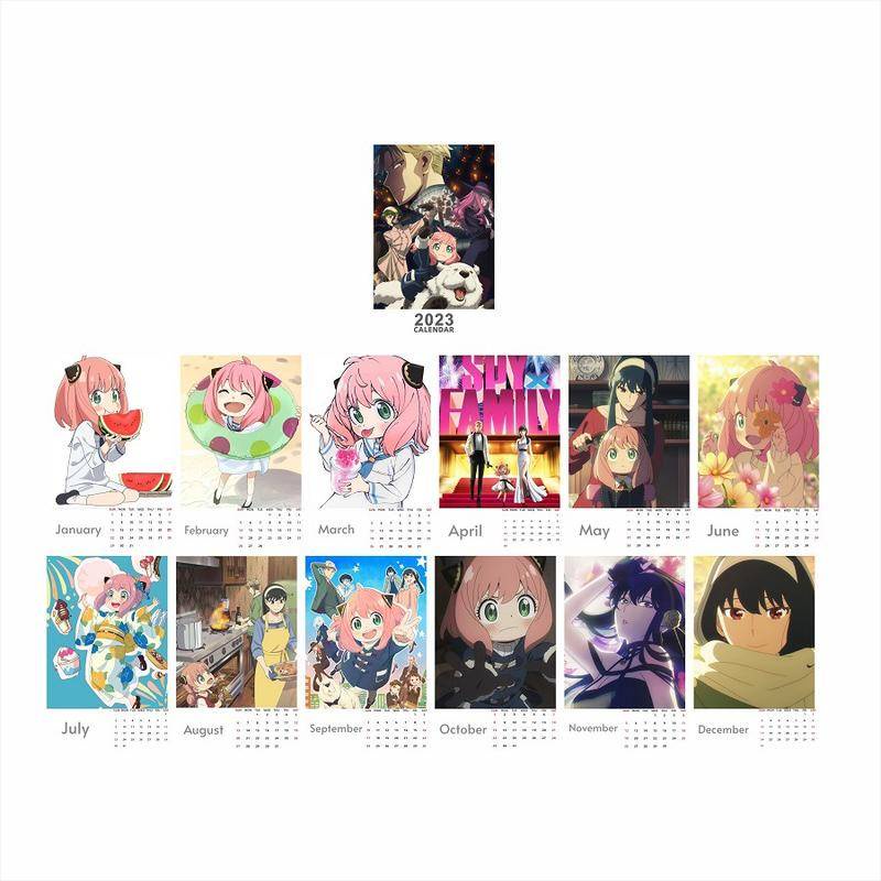 2023mata-mata x Keluarga Kalender Meja Kreatif Anime Lucu Hiasan Desktop Notes Kalender Kawaii Stationery Hadiah Loid Forger Anya Forger Yor Forger In Stock New Arrival LY