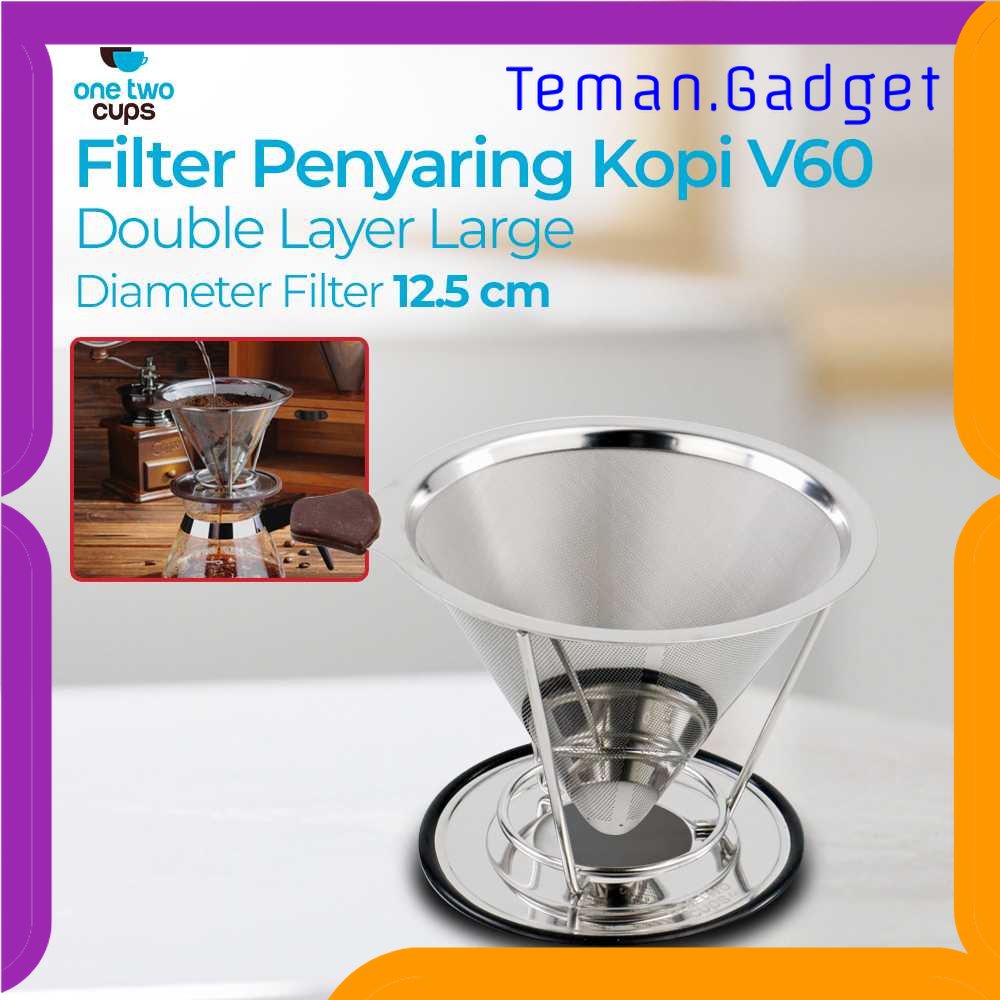 TG - DPR One Two Cups Filter Penyaring Kopi V60 Double Layer Large - F-412