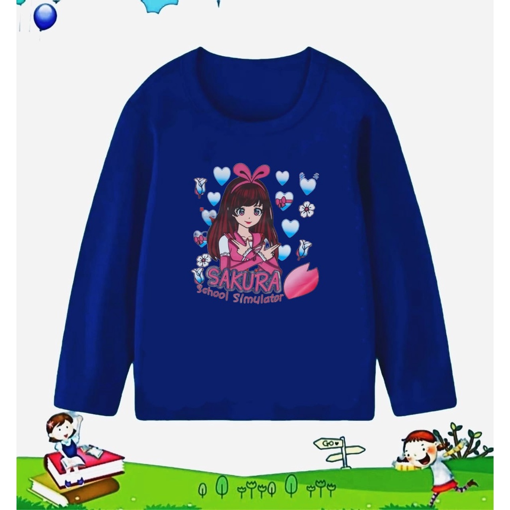 KAOS ANAK PEREMPUAN SAKURA SCHOOL PITA KAOS LENGAN PANJANG