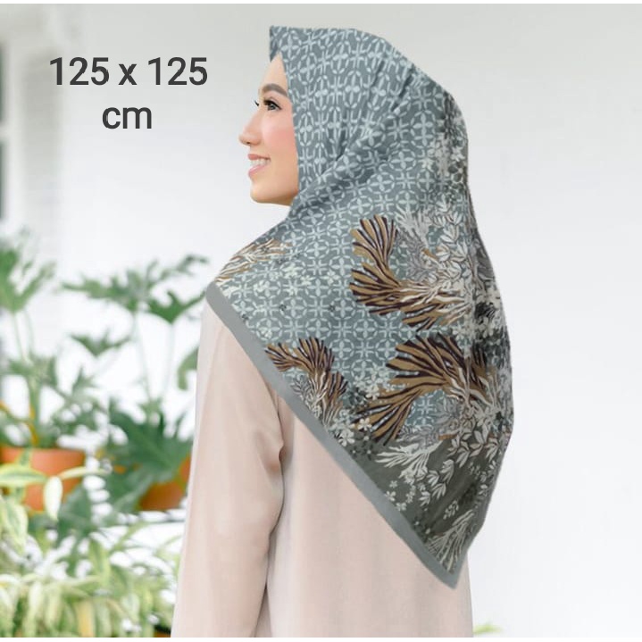 Diskon!! Hijab Voal Segi Empat Jumbo Motif Sidkia Wardah Ukuran 125 x 125 Jilbab Syar'i Motif Kerudung Khimar Segiempat