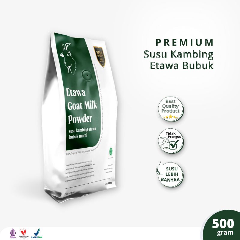 Premium susu kambing etawa bubuk syams 500 gram pure murni