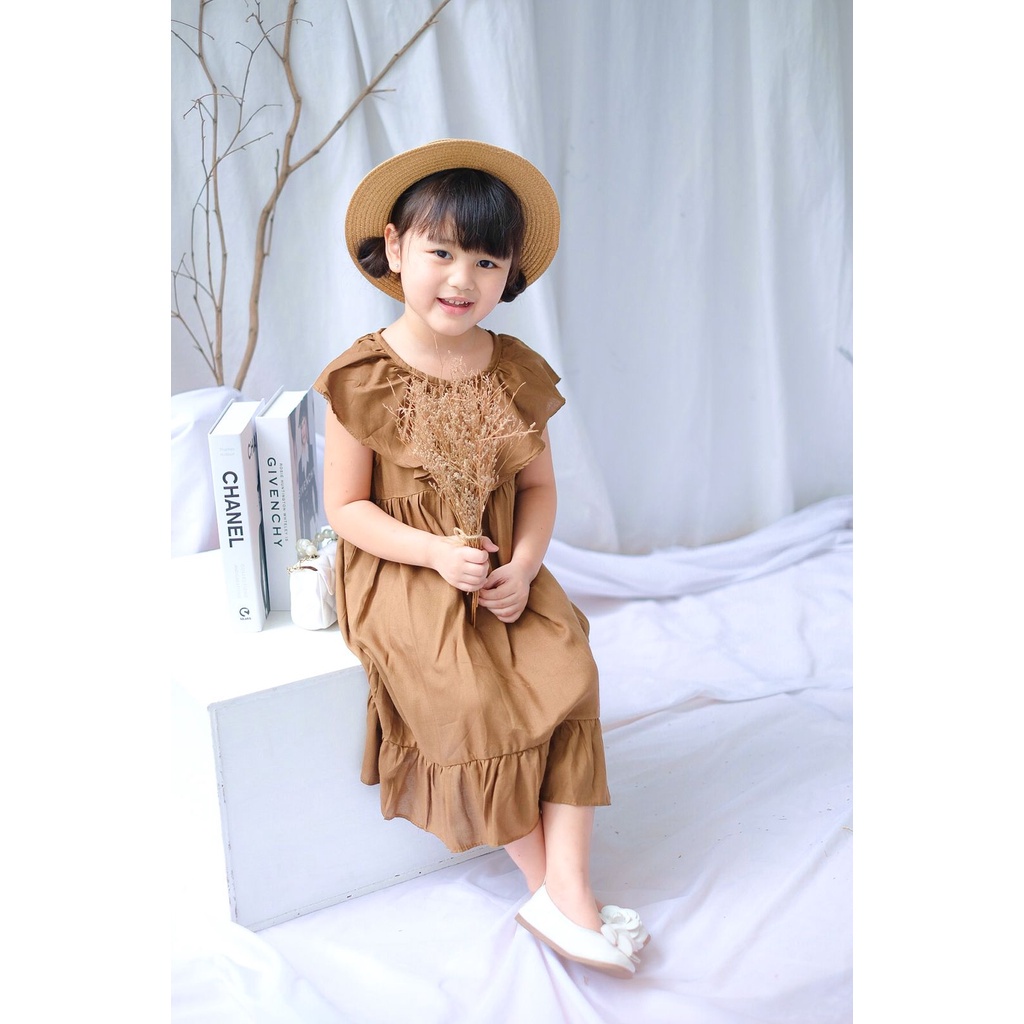 ZASKIYA - Dress Anak Smile Loly Rayon Mix Warna 1-3 Thn