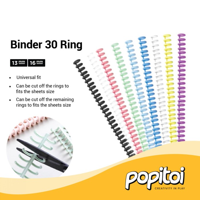 

DIY 30 HOLES RING BINDER NOTEBOOK A5 B5 A4 LIPAT 360 DERAJAT LUBANG