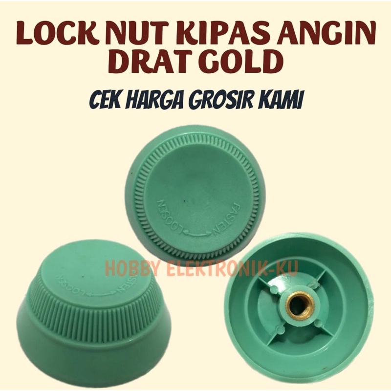 LOCK NUT KIPAS ANGIN DRAT GOLD