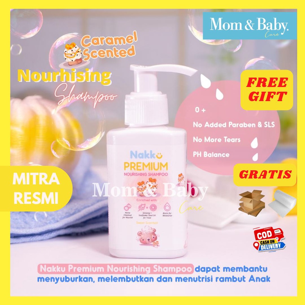 Nakku Premium Nourishing Shampoo - Shampo Penyubur Rambut Bayi dan Anak n