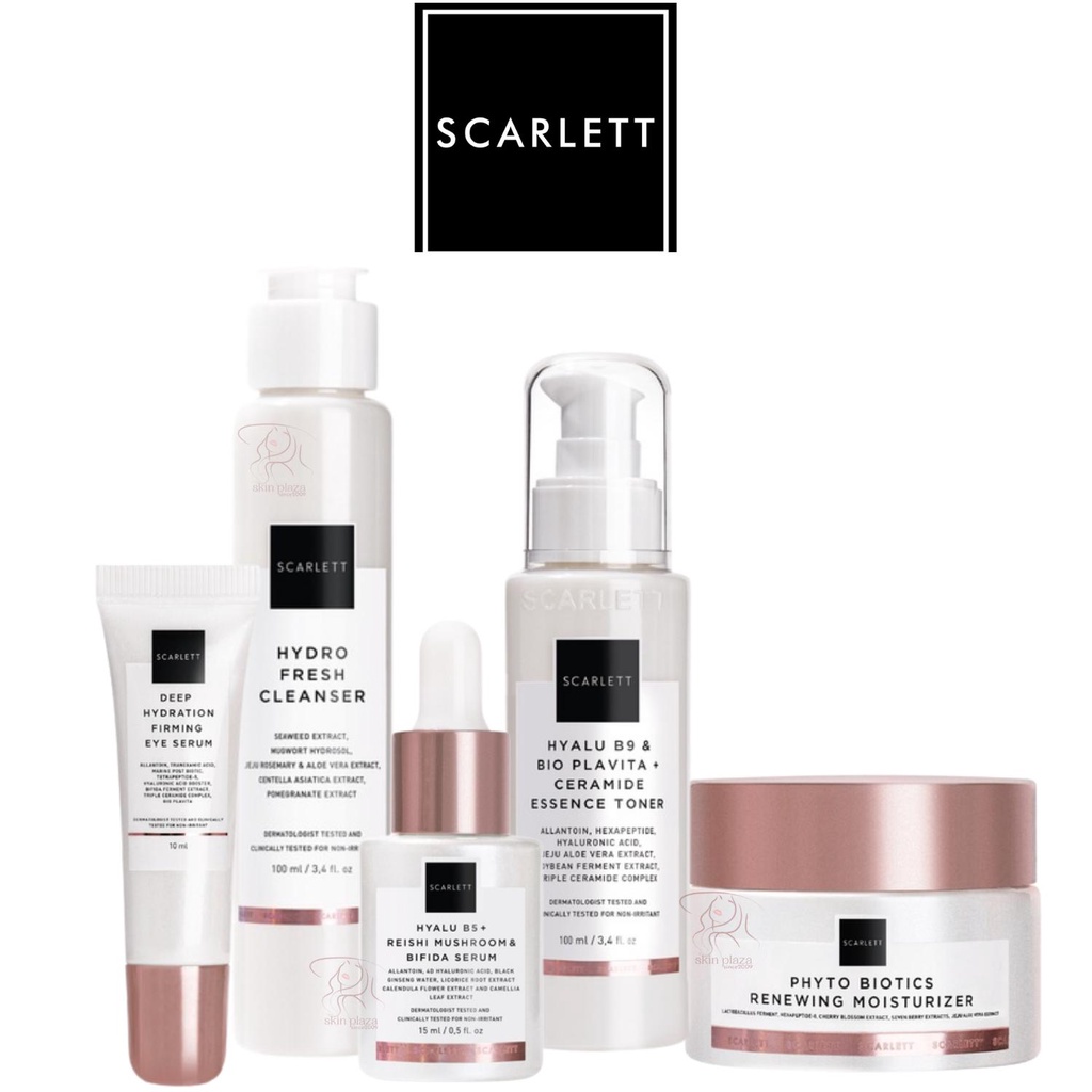 Scarlett Whitening Age Delay Series Cleanser Toner Serum Eye Moisturizer BPOM