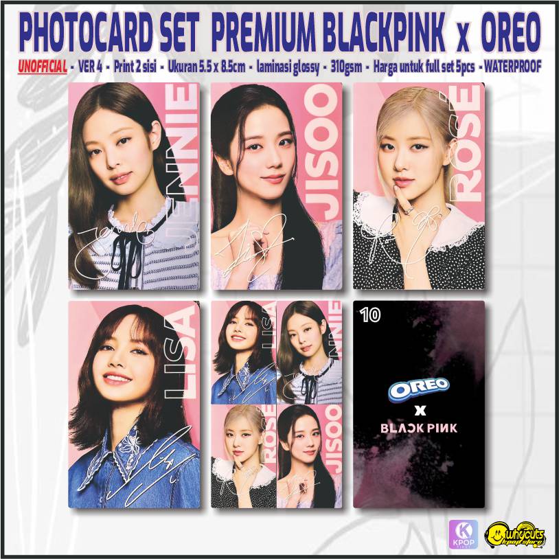 Unofficial photocard set Blackpink Oreo