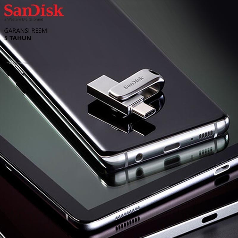 Flashdisk SanDisk OTG 128GB USB Type-C USB 3.1 Ultra Dual Drive Luxe
