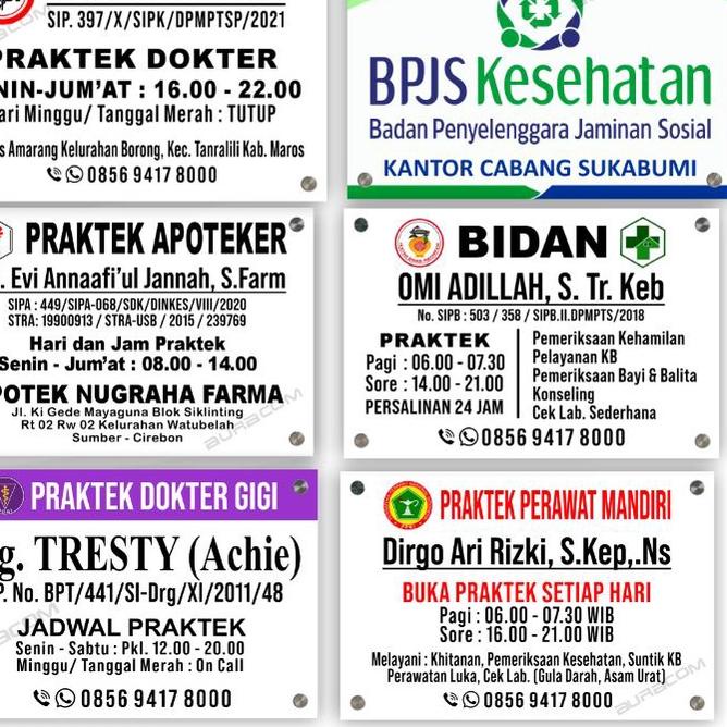 

[G-93 ♥] Akrilik papan praktek Apoteker, Dokter, Bidan , Akrilik papan praktek Dokter Free Packing_SIAP PAKAI-super keren