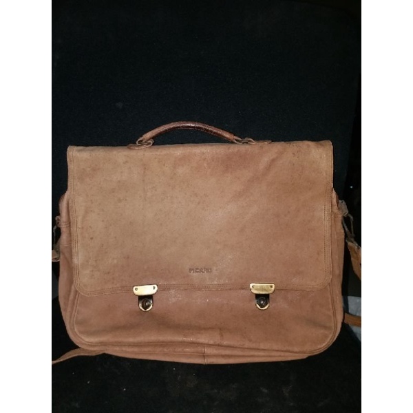 Preloved tas sling pria, tas kerja, messanger bag, tas kulit