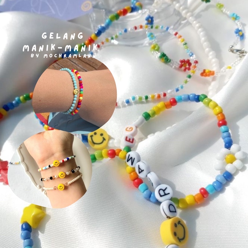 GELANG MANIK BANYAK PILIHAN MODEL/gelang handmade/gelang beads korea